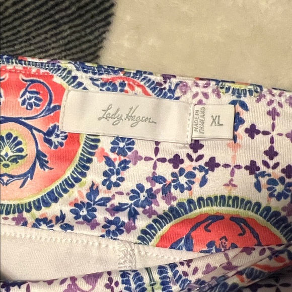 Lady Hagen Golf Vibrant Patterned Mini Skirt / Skort with Purple Accents size XL - Picture 4 of 13